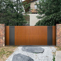High-end Aluminum Alloy Patio Door Intelligent Electric Garden Portal Exterior Aluminum Art Villa Gate Custom Yard Translation Door