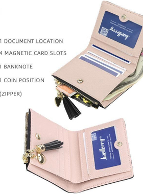 2022 Tassel Women Wallet Small Cute Wallet Women Short Leath