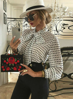 Elegant Women Lady Formal Long Sleeve Shirt Chiffon Blouse T