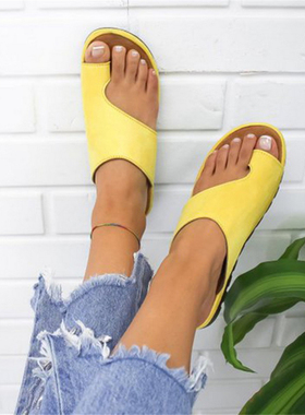 Slippers Flat Sole Casual Soft Sandal Shoes Platform Orthope