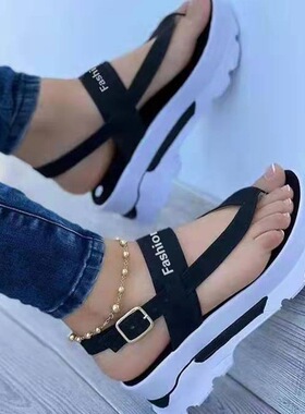 2022 NEW Sandals Women Summer   Flip Flops Outdoor Casual Pl