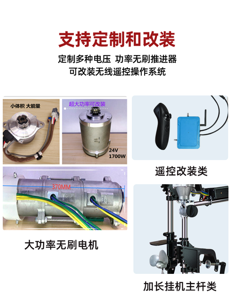 淼飞无刷电动船外机船推进器螺旋桨无刷马达舷外机挂浆机钓鱼养殖