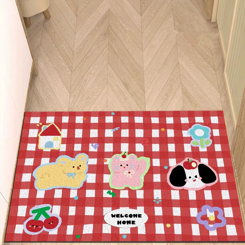 入户丝圈地垫可裁剪卡通可爱玄关门垫刮蹭泥土耐磨耐脏大门口脚垫,淘宝优惠券,粉丝福利购,淘宝优惠卷