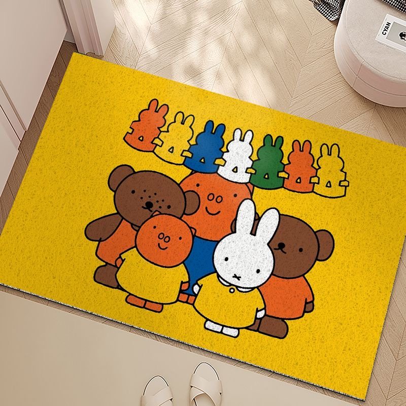 可爱米菲兔入户门丝圈地垫玄关进门口除尘防滑耐磨脚垫可裁剪门垫,淘宝优惠券,粉丝福利购,淘宝优惠卷