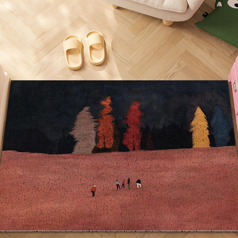 治愈系复古油画卡通入户门地垫丝圈地毯门垫进门口除尘防滑脚垫子,淘宝优惠券,粉丝福利购,淘宝优惠卷