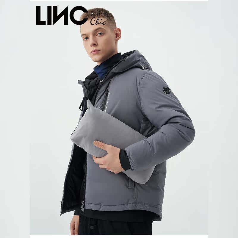 LINC金羽杰新款便携机能短款男士羽绒服N22301018