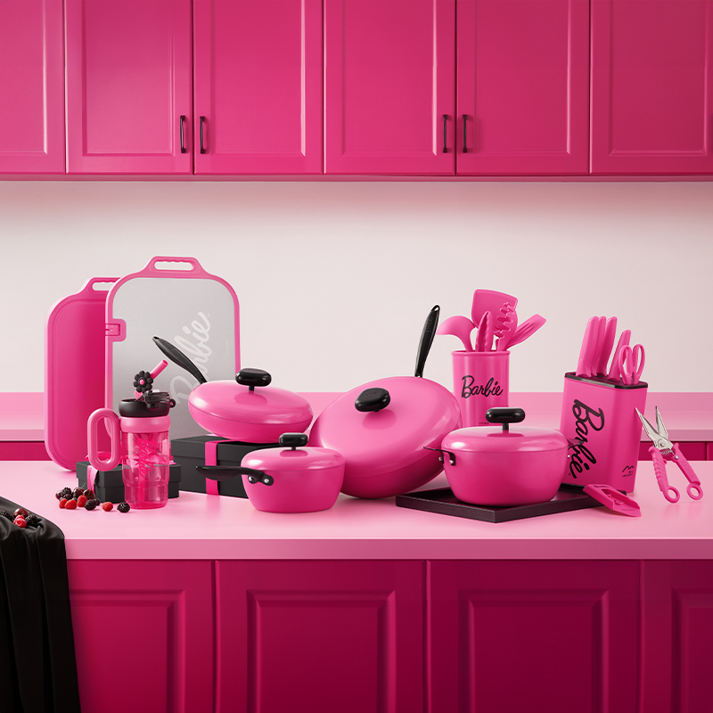 velosan温仑山芭比炒锅有钛涂层不粘锅家用无油烟不粘锅套装锅