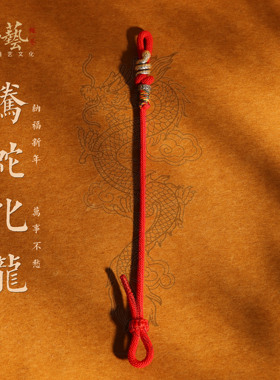 999足银腾蛇化龙红绳手链男士纯银编织本命年好运手绳女新年礼物