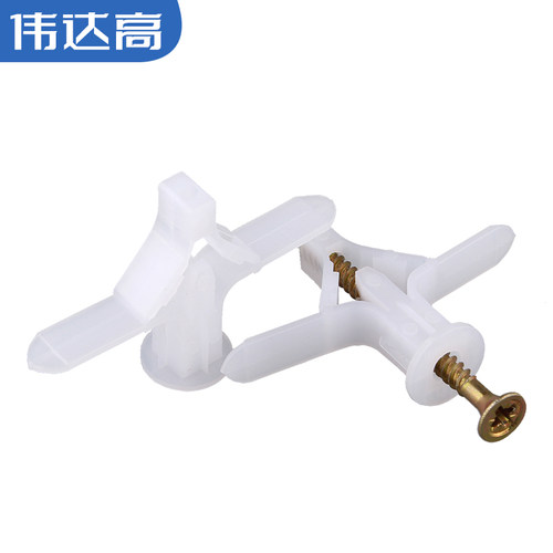 塑料飞机膨胀螺丝石膏板膨胀管空心砖自攻蝴蝶型空心墙膨胀钉胶塞 - 图1