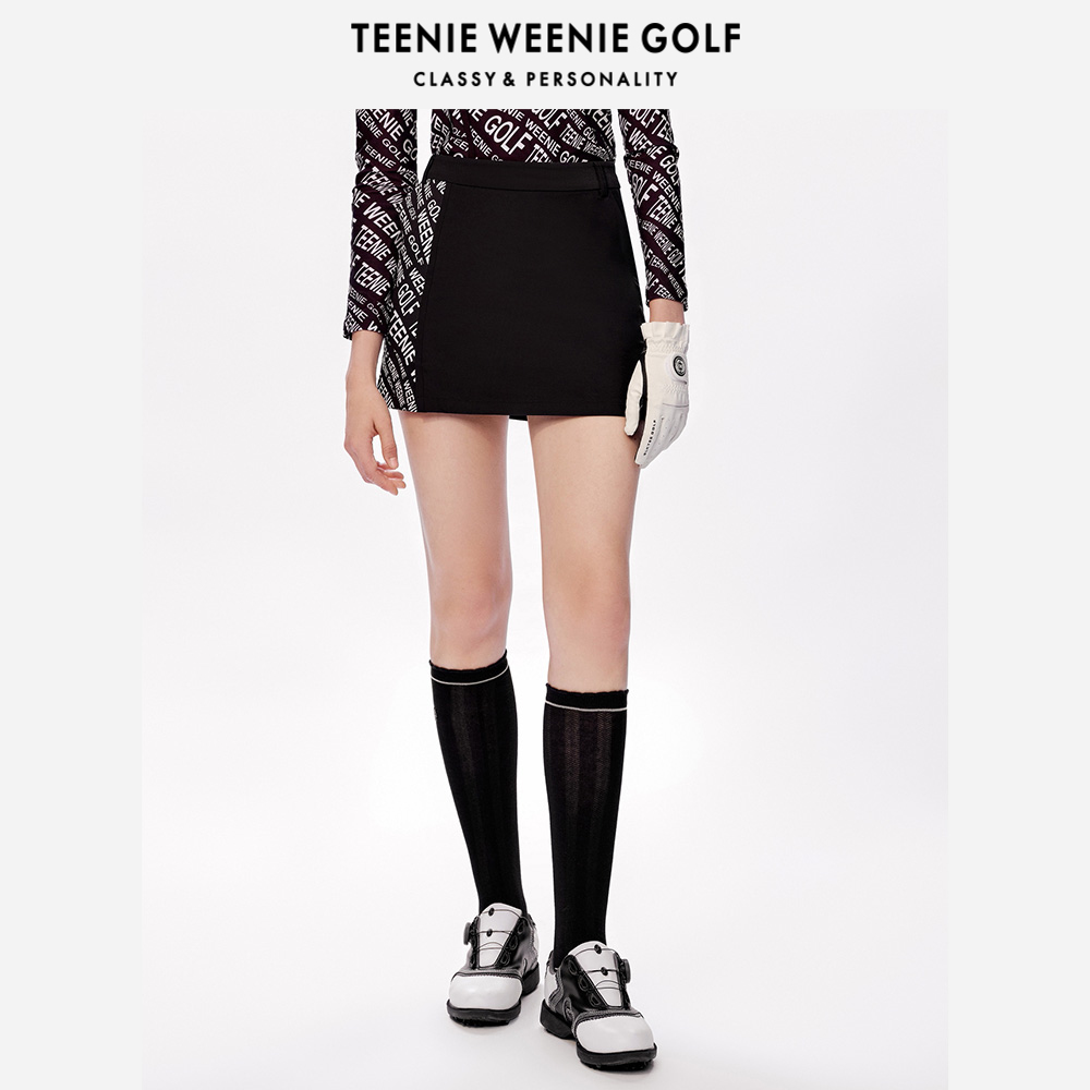 TeenieWeenieGolf小熊高尔夫女装撞色半身裙春装高腰包臀气质短裙