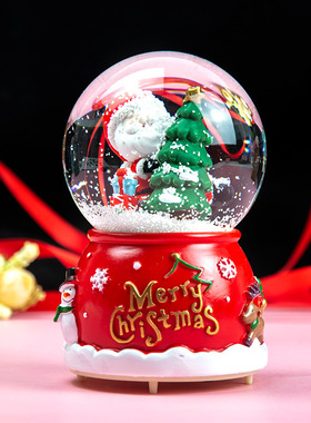 圣诞节梦幻水晶球摆件音乐盒八音盒小女孩公主儿童女童生日礼物