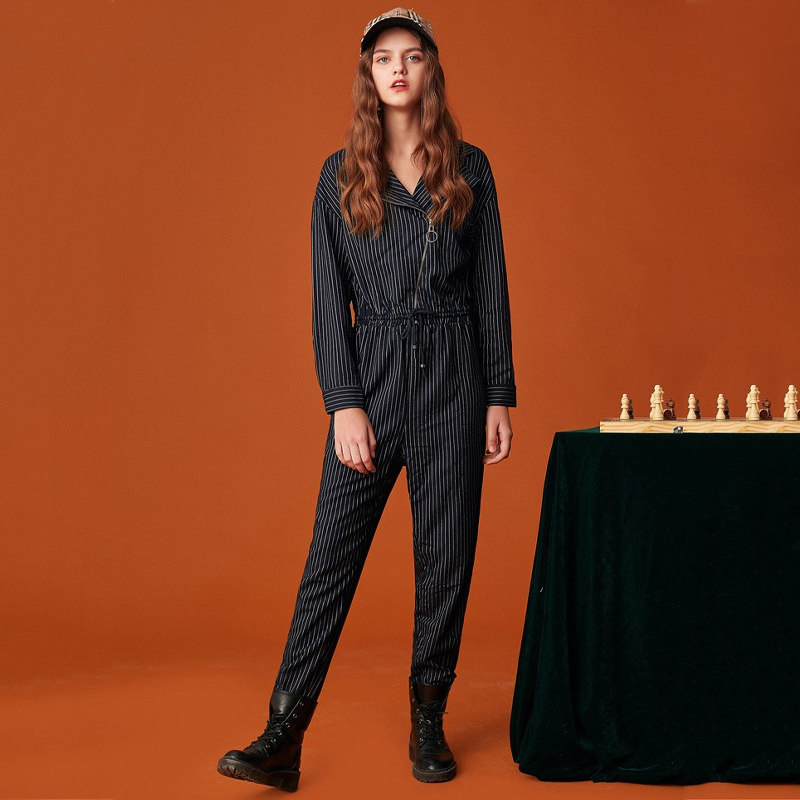 艾格2023春新款女装中长款连体裤子 艾格旗舰连体衣/裤