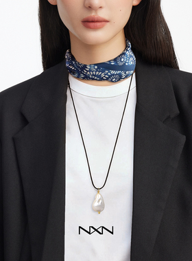 精致高级感巴洛克珍珠毛衣链女秋冬百搭长款配毛衣的项链气质大气