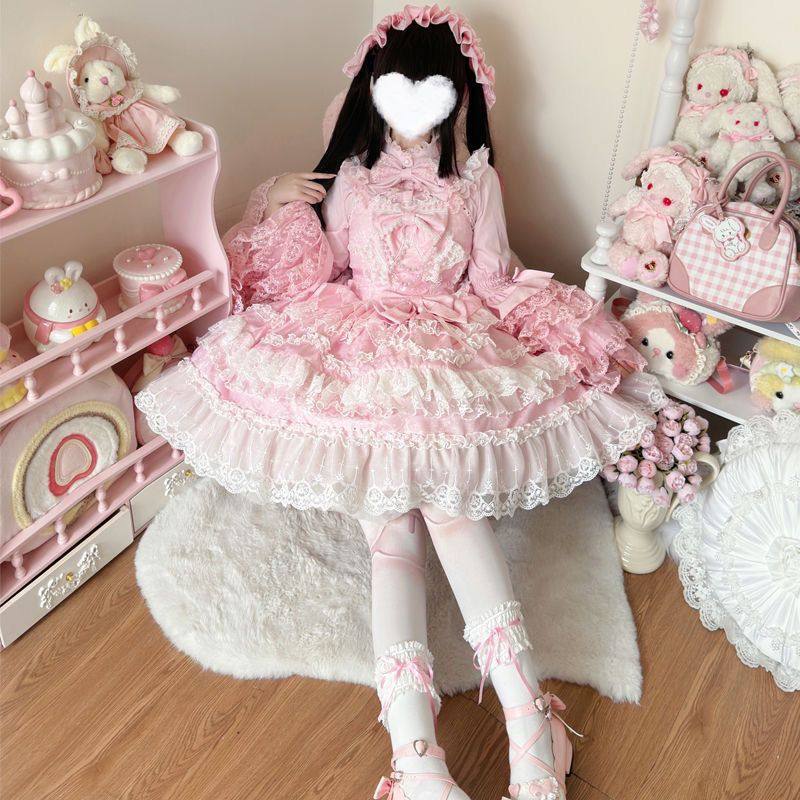 韩菇凉~原创设计Lolita洋装华丽花嫁jsk吊带连衣裙女,淘宝优惠券,粉丝福利购,淘宝优惠卷