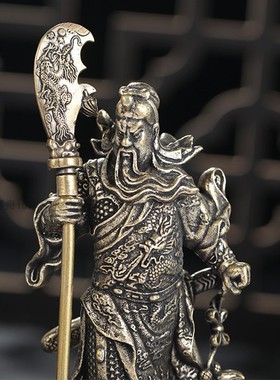 10余款纯铜关二爷神像挂件摆件