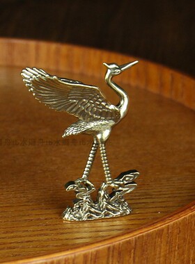 纯黄铜小摆件鸟昆虫类小动物铜器