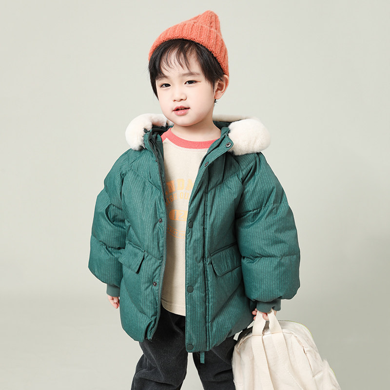 宝宝羽绒服男童中长款加厚冬装新品中小童装羽绒服外套22817