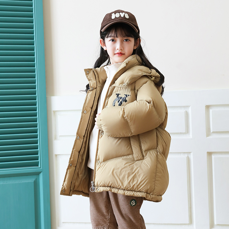 女童羽绒服中长款加厚2024冬季新款亲子装儿童羽绒服母女装23177 - 图0