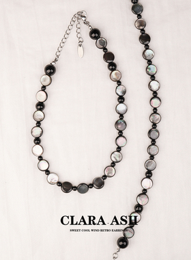 深海黑蝶贝choker颈链