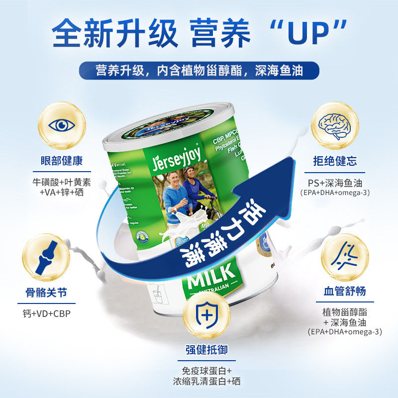 爱薇牛澳洲原装进口中老年奶粉高钙低脂低GI高蛋白无蔗糖送礼佳选