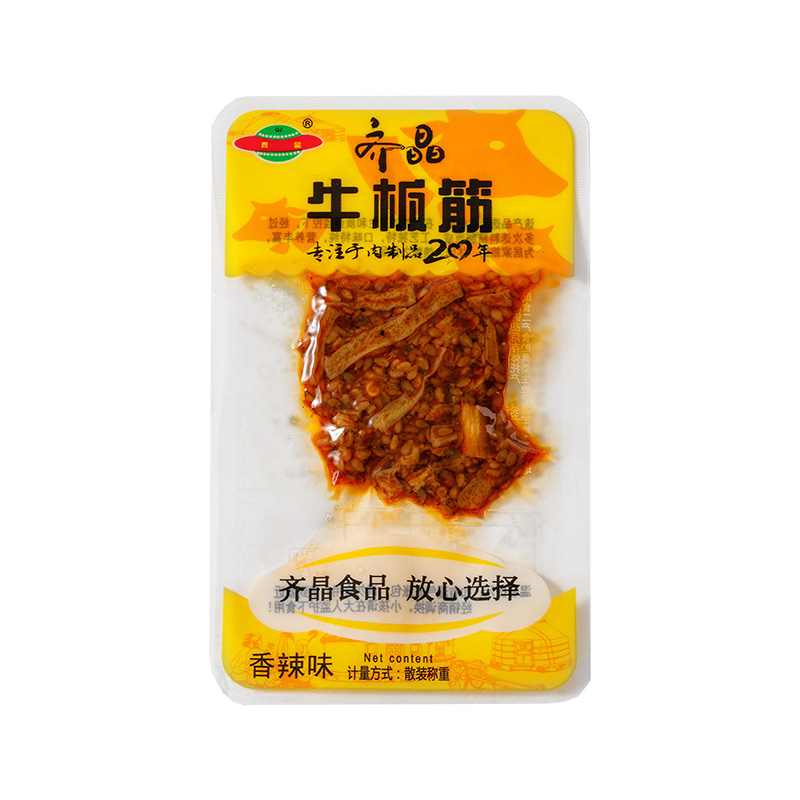 齐晶牛板筋即食小包装香辣牛筋烧烤牛筋湖南零食麻辣小吃休闲食品-图3