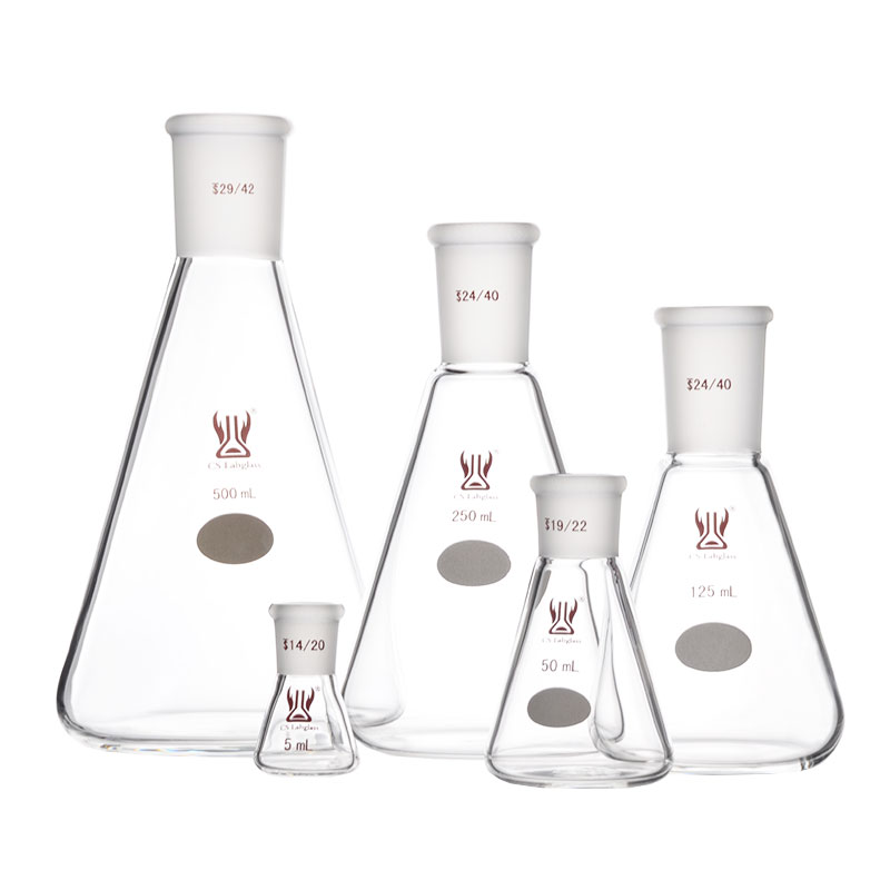 标准口三角烧瓶具磨口锥形瓶24口5/50/125/500/1000ml实验用19/29 - 图1