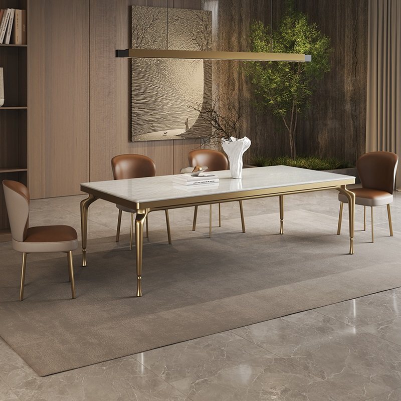 天然奢石餐桌卡里冰玉大理石轻奢高端别墅家用餐桌椅长方形餐桌,淘宝优惠券,粉丝福利购,淘宝优惠卷