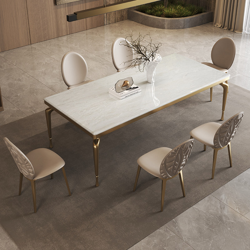 天然奢石餐桌卡里冰玉大理石轻奢高端别墅家用餐桌椅长方形餐桌,淘宝优惠券,粉丝福利购,淘宝优惠卷