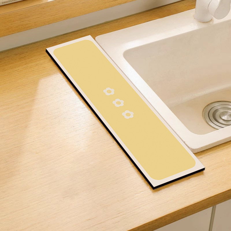 硅藻泥台面吸水垫洗手台水池窄边5cm水槽边长条形洗漱台沥水垫子,淘宝优惠券,粉丝福利购,淘宝优惠卷