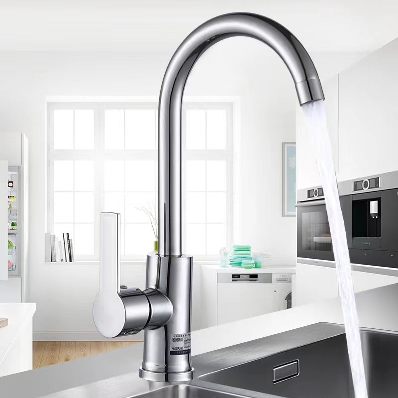 全铜厨房水龙头家用冷热不锈钢单冷两用防溅水可旋转洗碗池菜盆,淘宝优惠券,粉丝福利购,淘宝优惠卷