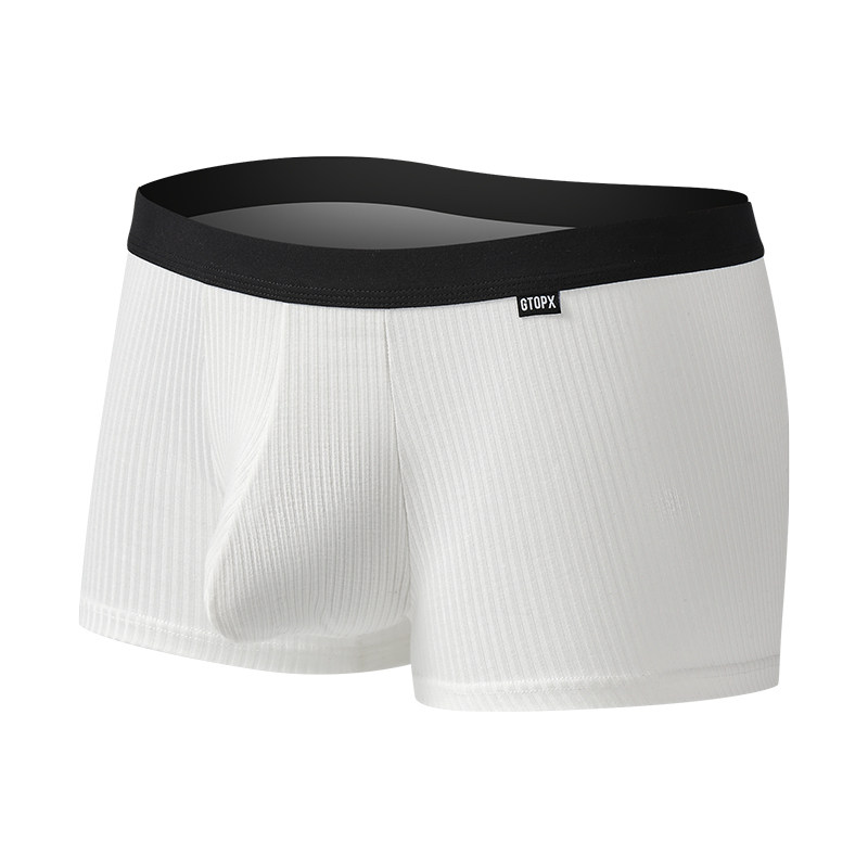 GTOPXMAN男士螺纹象鼻裤U凸大囊袋低腰平角纯色简约四角内裤,淘宝优惠券,粉丝福利购,淘宝优惠卷