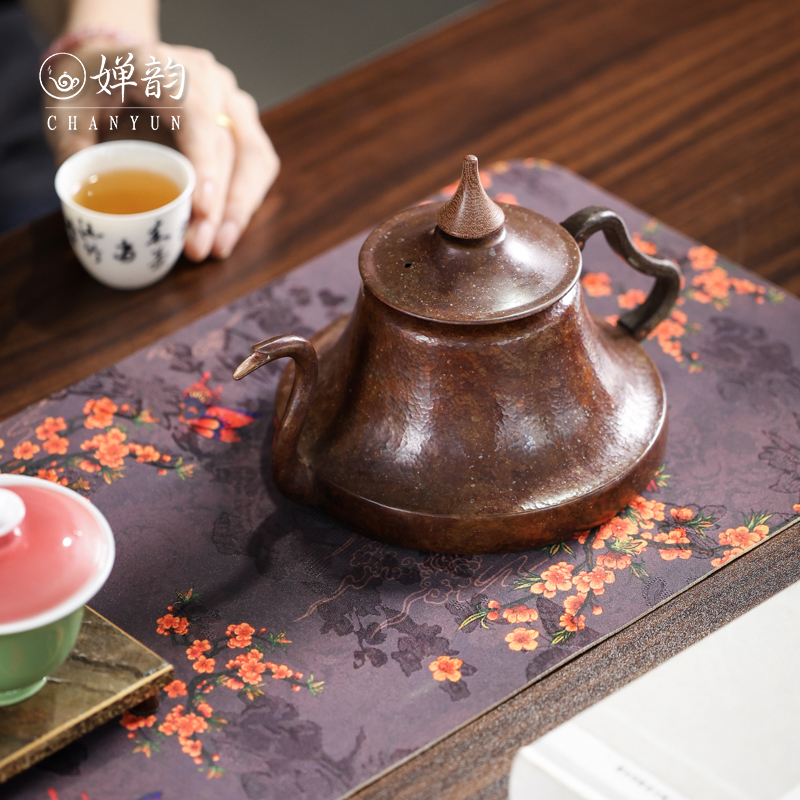 婵韵 春喜铜陀螺咖啡壶铃铛壶烧水壶泡茶壶复古家用茶具小田甄选 - 图3