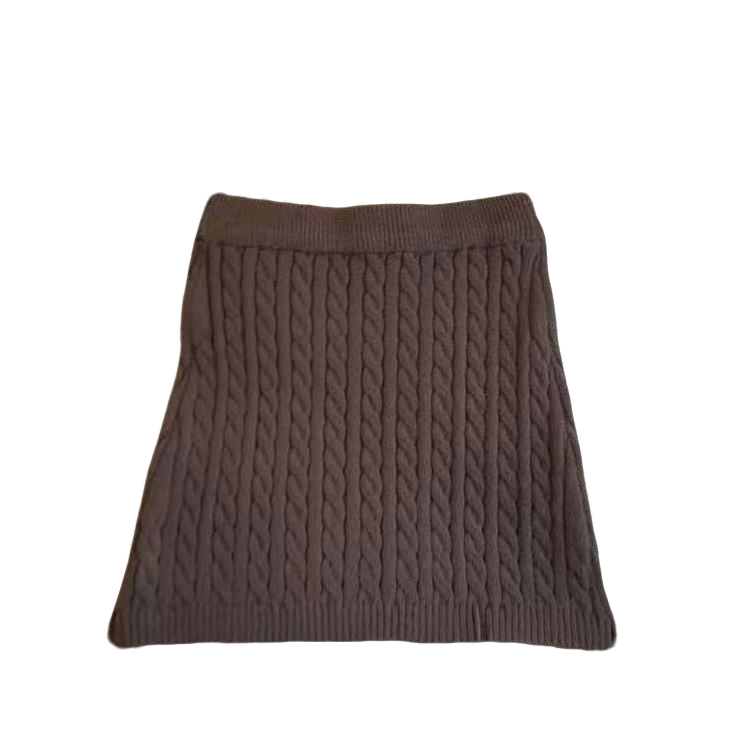 法式文艺复古设计感麻花针织短裙女秋冬季高腰显瘦a字包臀半身裙,淘宝优惠券,粉丝福利购,淘宝优惠卷