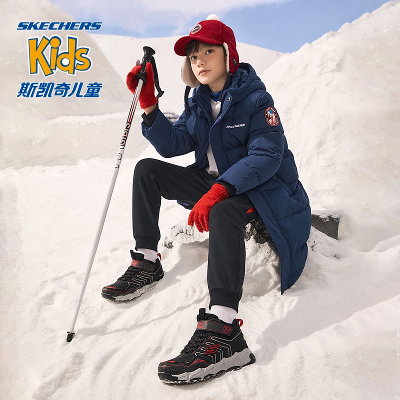 斯凯奇skechers官方outlets 男童雪地靴夏防水户外儿童棉鞋运动鞋