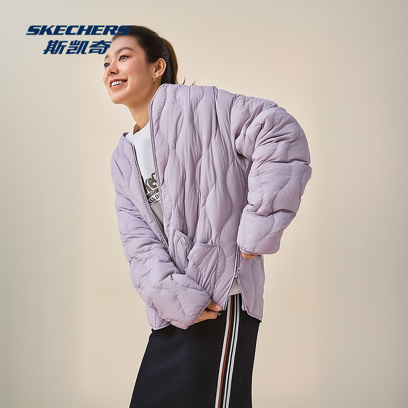 斯凯奇运动羽绒服冬季男女同款梭织短款羽绒外套防风保暖,淘宝优惠券,粉丝福利购,淘宝优惠卷