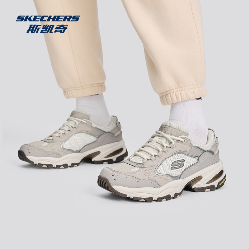 斯凯奇官方outlets户外徒步耐磨缓震厚底增高透气运动休闲女鞋