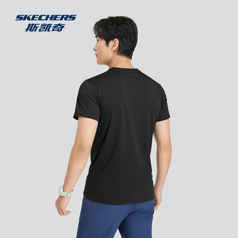 斯凯奇官方outlet男士速干短袖T恤衫日常