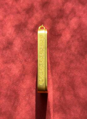 高档西藏藏族黄财神浮雕嘎乌盒唐卡画盒外壳空盒鎏金精美盒子挂件