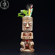 450ml Ceramic Tiki Mug Creative Porcelain Beer Wine Mug Cup
