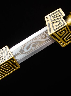 淬火刀剑一体锻打秦皇汉剑春秋影视宝剑摆件冷兵器工艺品未开刃