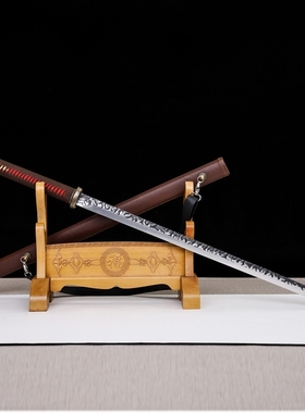 锻打刀剑不锈钢一体唐横刀防身收藏直刀手工锻打传统宝剑未开刃