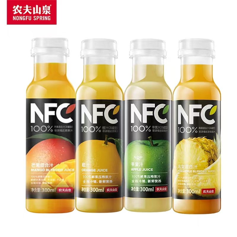 5月14日产【冷藏型】农夫山泉NFC果汁300ml*6鲜榨苹果凤梨汁橙汁 - 图1