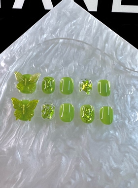 【儿童甲】绿野仙踪·女童纯手工穿戴甲森系美甲贴片成品假指甲