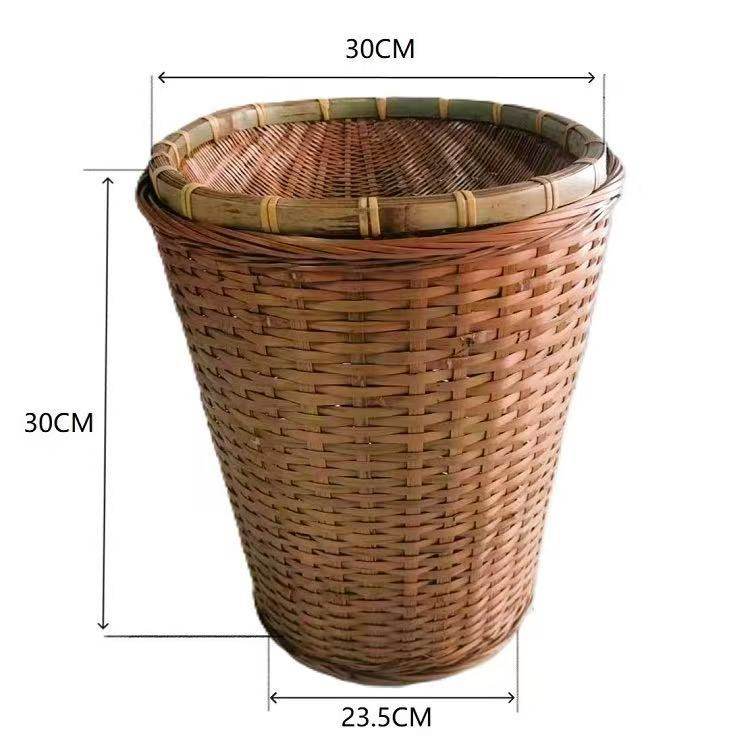 竹筐收纳筐大号竹篓加高竹编筐编织圆形篓水果商用蔬菜家用厨房,淘宝优惠券,粉丝福利购,淘宝优惠卷