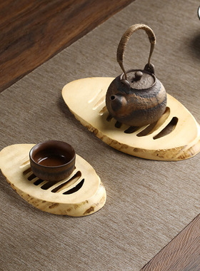 竹根雕刻杯垫壶托壶茶道养壶垫