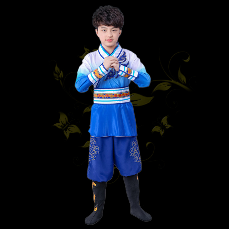 新款儿童古典舞服装演出服饰中国风男童舞龙舞狮打鼓服武术练功服