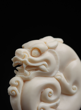 25号时来运转鹿角根付雕刻文玩收藏配饰吊坠项链 手把挂件男女diy