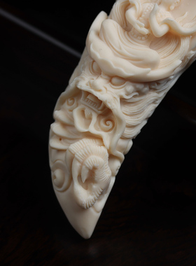 76号御龙圣佛鹿角雕刻生肖守护神本命佛吊坠男女项链配饰品手把挂