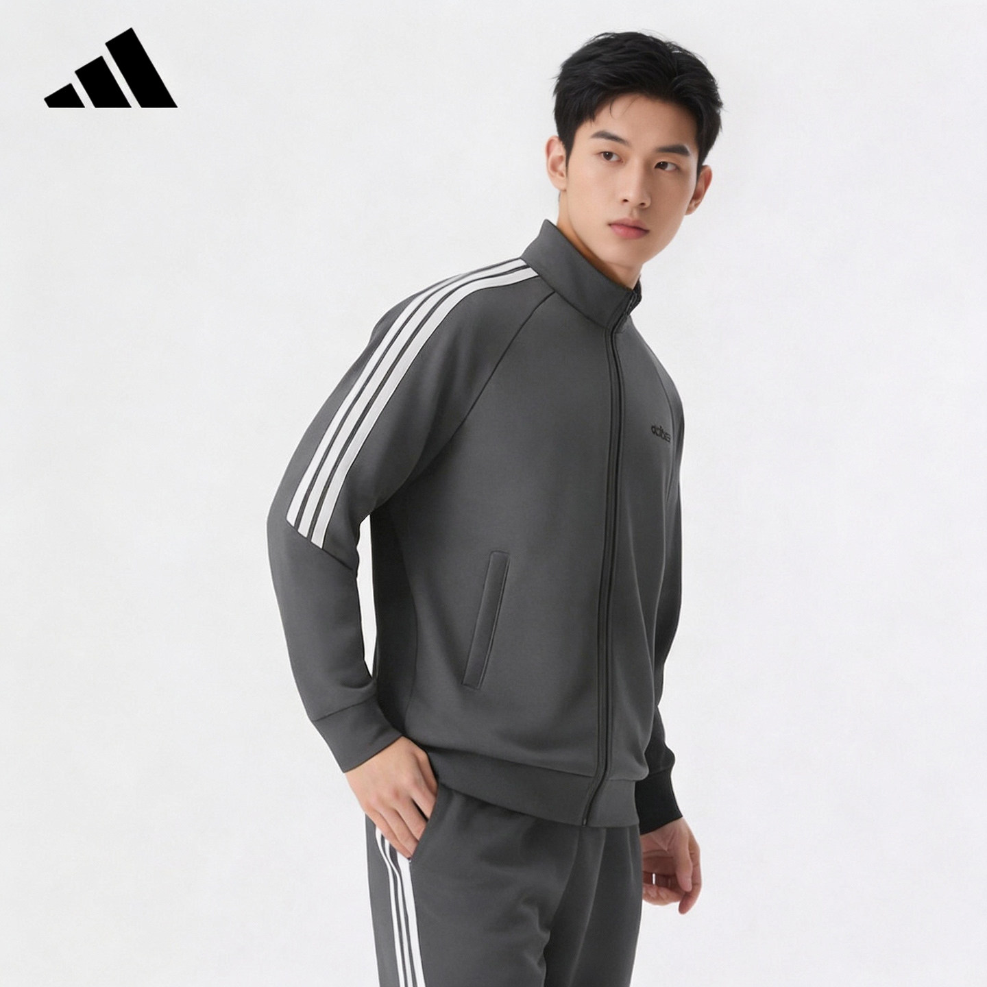 Adidas阿迪达斯运动套装男女跑步休闲卫衣开衫卫裤两件套KG8951,淘宝优惠券,粉丝福利购,淘宝优惠卷