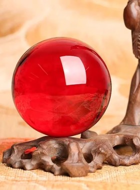 琉璃鸿运珠压缸聚宝摆件人工水晶